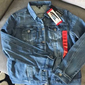 buffalo knit denim jacket